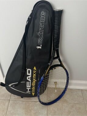 Head Intelligence i.extreme Mid Plus Tennis Racquet 4 3/8 Grip + Case Bag